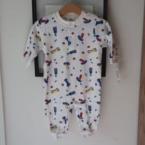 Vintage Sears Good News Tool Print Footed Sleeper 6-9M NWT